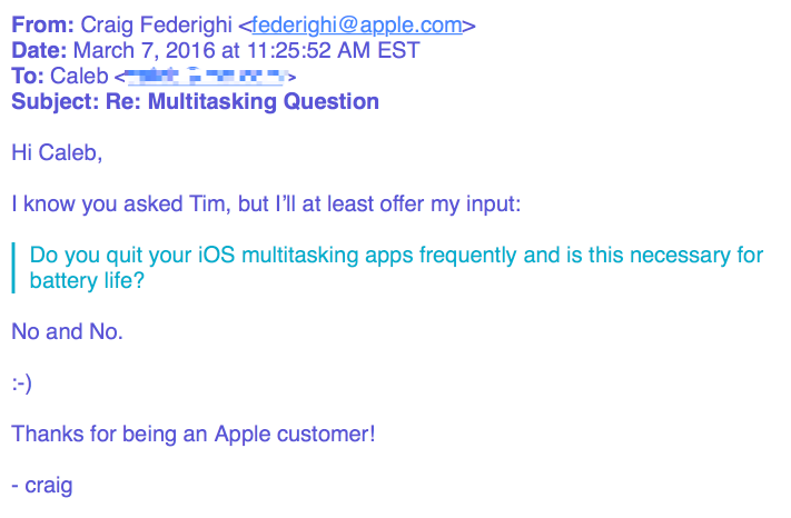 multitasking iOS